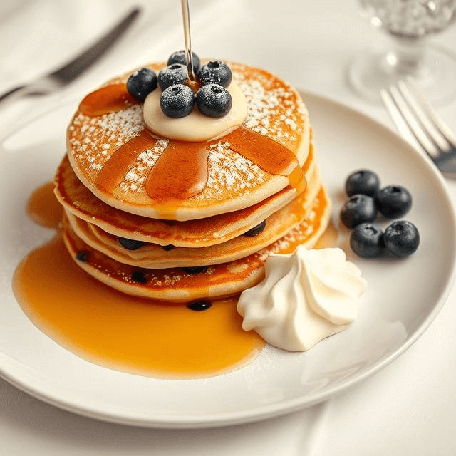 Classic Fluffy Blueberry Pancake