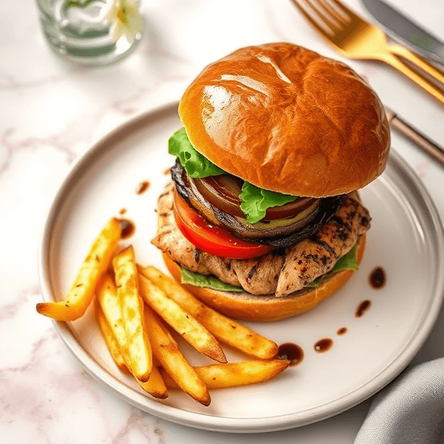 Black Garlic Chicken Burger
