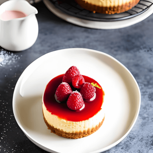 White Chocolate & Raspberry Mini Cheesecake